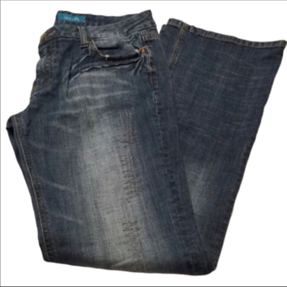 dELIA’s Boot Cut Distressed Mid Rise Jeans 9/10